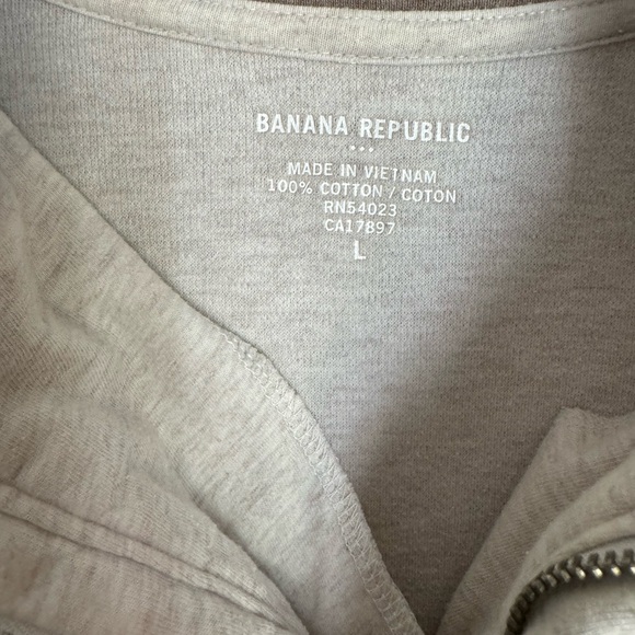 Banana Republic L Tan Half Zip Pullover Sweater - Picture 6 of 11